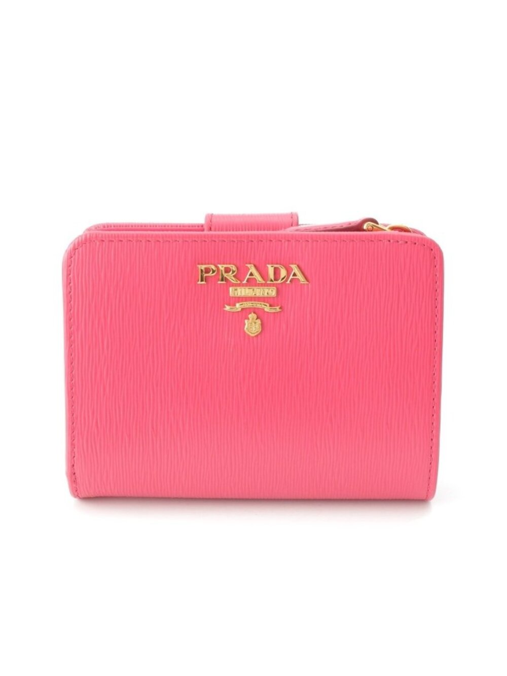 Prada Epi Leather Compact Wallet Bifold Pink